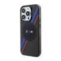 BMW Tricolor Stripes MagSafe - Etui iPhone 14 Pro (Szary)