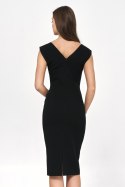 Sukienka Czarna sukienka o ołówkowym fasonie S220 Black - Nife Nife