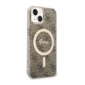 Guess 4G MagSafe - Etui iPhone 14 (Brązowy)