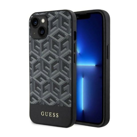 Guess GCube Stripes MagSafe - Etui iPhone 14 Plus (Czarny)