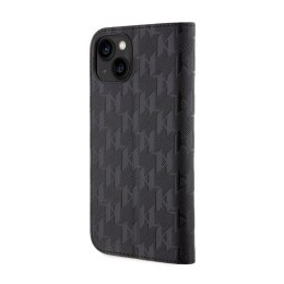 Karl Lagerfeld Saffiano Monogram - Etui iPhone 14 (Czarny)