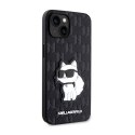 Karl Lagerfeld Saffiano Monogram NFT Choupette - Etui iPhone 14 Plus (Czarny)