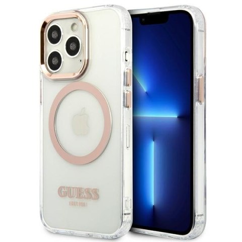 Guess Metal Outline Magsafe - Etui iPhone 13 Pro Max (przezroczysty)