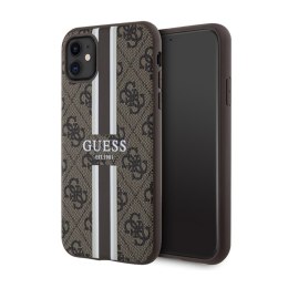 Guess 4G Printed Stripes MagSafe - Etui iPhone 11 (Brązowy)