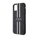 Guess 4G Printed Stripes MagSafe - Etui iPhone 11 (Czarny)