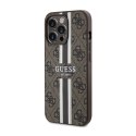 Guess 4G Printed Stripes MagSafe - Etui iPhone 13 Pro (Brązowy)