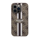 Guess 4G Printed Stripes MagSafe - Etui iPhone 14 Pro Max (Brązowy)