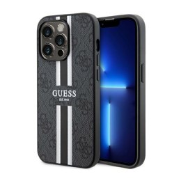 Guess 4G Printed Stripes MagSafe - Etui iPhone 14 Pro Max (Czarny)