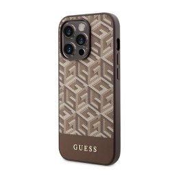 Guess GCube Stripes MagSafe - Etui iPhone 14 Pro Max (Brązowy)