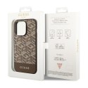 Guess GCube Stripes MagSafe - Etui iPhone 14 Pro Max (Brązowy)